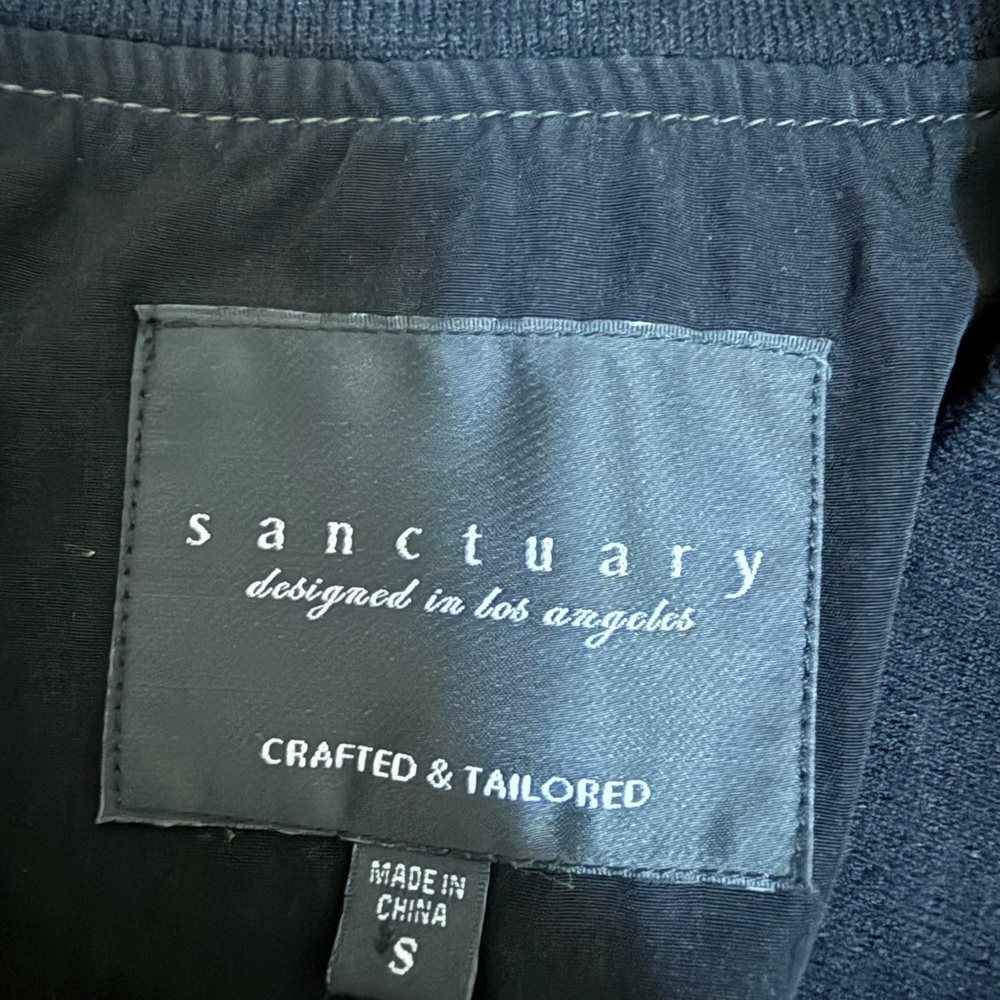 Anthropologie‎ Sanctuary Jacket Mens Small Green Camo Zip Up Short Bomber Moto - Picture 2 of 5